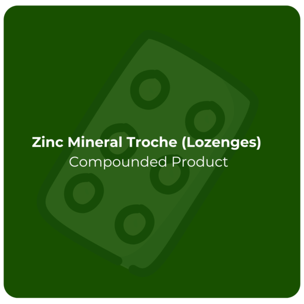 Zinc Mineral Troche (Lozenges) - Born Free Protocol Certified, 30 Day Supply